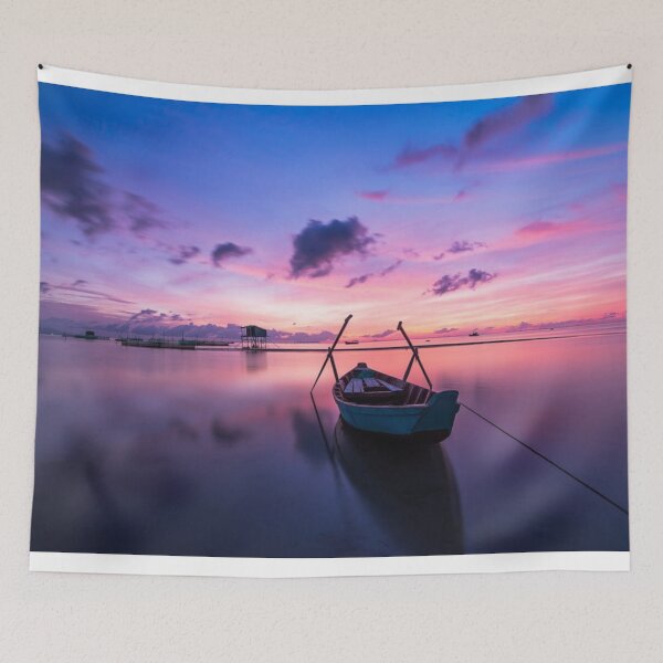 Item preview, Amanecer barco paisaje designed and sold by ShopForEverr.