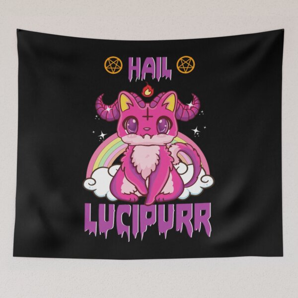 Item preview, Cute & Funny Hail Lucipurr Satanic Kitten Pun Emo designed and sold by JoinChristabel.