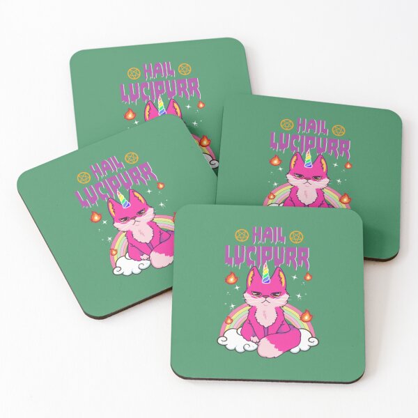 Item preview, Cute & Funny Satanic Hail Lucipurr Rainbow Emo Cat designed and sold by JoinChristabel.