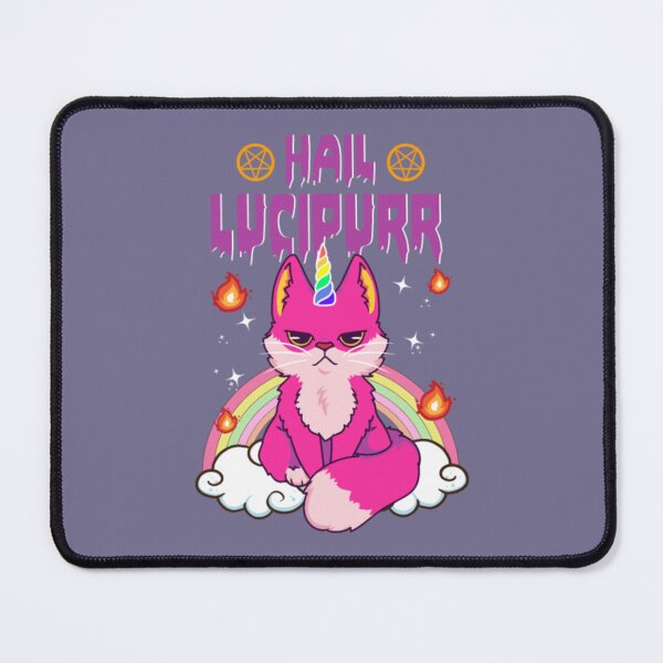 Item preview, Cute & Funny Satanic Hail Lucipurr Rainbow Emo Cat designed and sold by JoinChristabel.