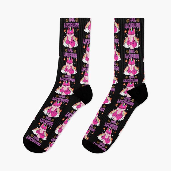 Item preview, Cute & Funny Satanic Hail Lucipurr Rainbow Emo Cat designed and sold by JoinChristabel.