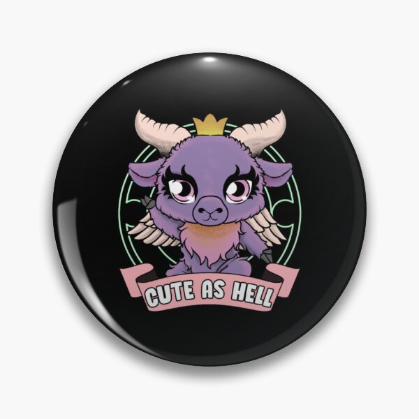 Item preview, Cute As Hell Kawaii Baphomet Anime Goth Pun designed and sold by JoinChristabel.