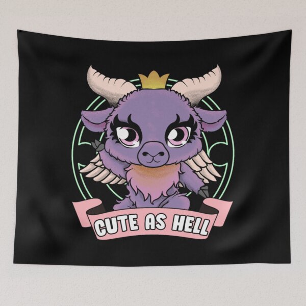 Item preview, Cute As Hell Kawaii Baphomet Anime Goth Pun designed and sold by JoinChristabel.