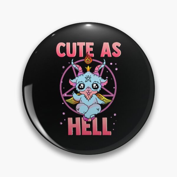 Item preview, Cute As Hell Satanic Pastel Kawaii Baphomet Pun designed and sold by JoinChristabel.