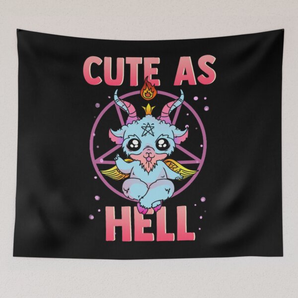 Item preview, Cute As Hell Satanic Pastel Kawaii Baphomet Pun designed and sold by JoinChristabel.
