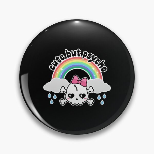 Item preview, Cute But Psycho  Kawaii Skull  Creepy Cute designed and sold by JoinChristabel.