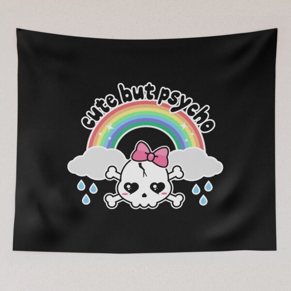Item preview, Cute But Psycho  Kawaii Skull  Creepy Cute designed and sold by JoinChristabel.
