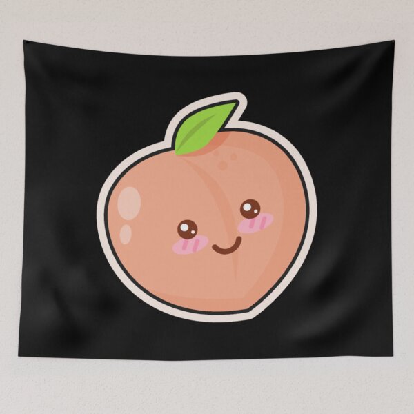 Item preview, Cute Kawaii Peach Cartoon Drawing designed and sold by JoinChristabel.