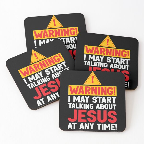 Item preview, WARNING I May Start Talking About Jesus At Any Time designed and sold by plushism.