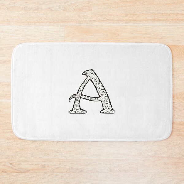 Item preview, Capital Letter A - line drawing spirals designed and sold by Krista Robertson.
