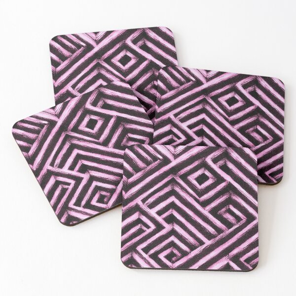Item preview, Abstract Labyrinth Pattern, Muted Pink designed and sold by GrimCutie.