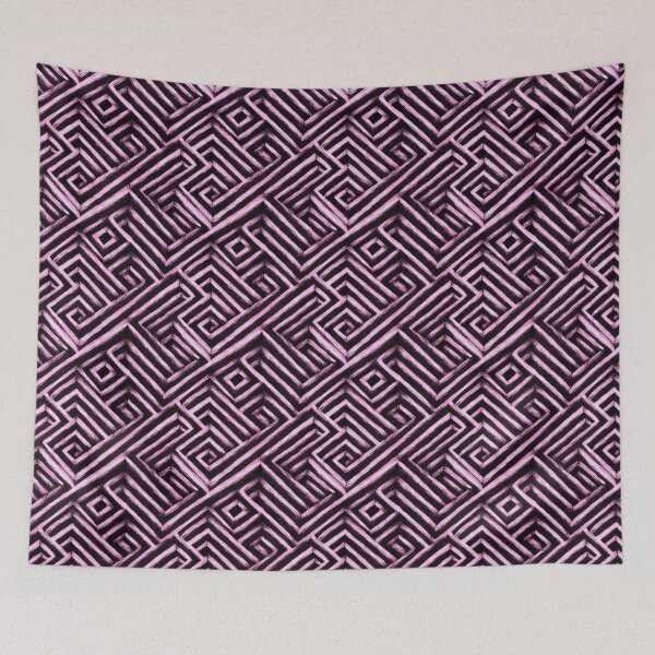 Item preview, Abstract Labyrinth Pattern, Muted Pink designed and sold by GrimCutie.