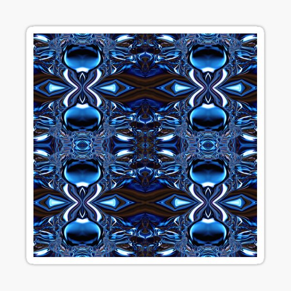 Vista previa del artículo con la obra «Pattern of Blue and White Metal Waves», diseñado y vendido por mavicfe.