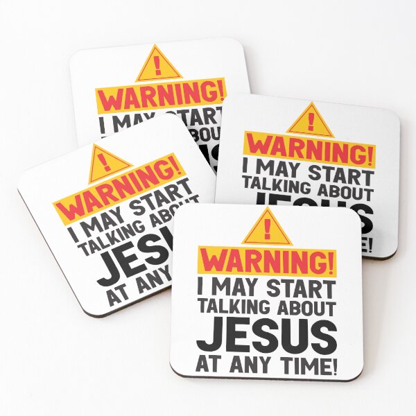 Item preview, WARNING I May Start Talking About Jesus At Any Time designed and sold by plushism.