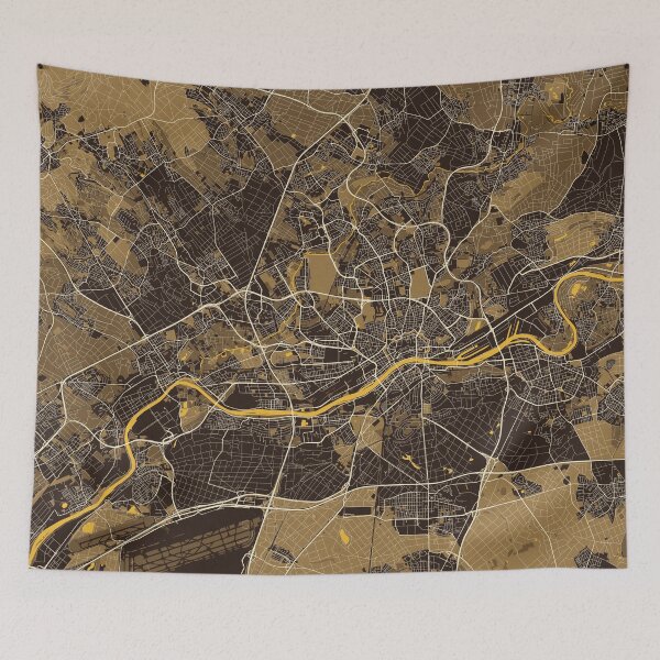 Item preview, Frankfurt City Map of Germany - Pastel designed and sold by deMAP.