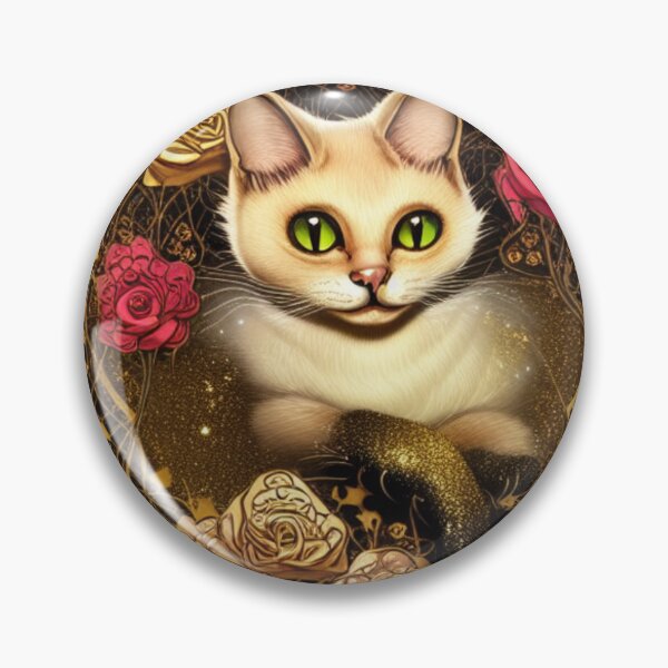 Item preview, Beautiful Fantasy Whimsical Cat Pastel Illustration with flowers in background designed and sold by ManifestoDesign.