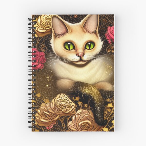 Item preview, Beautiful Fantasy Whimsical Cat Pastel Illustration with flowers in background designed and sold by ManifestoDesign.