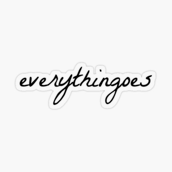 Artikel-Vorschau von BTS-Text „everythingoes“ RM Mono Graphic Design, designt und verkauft von AuroraChips.