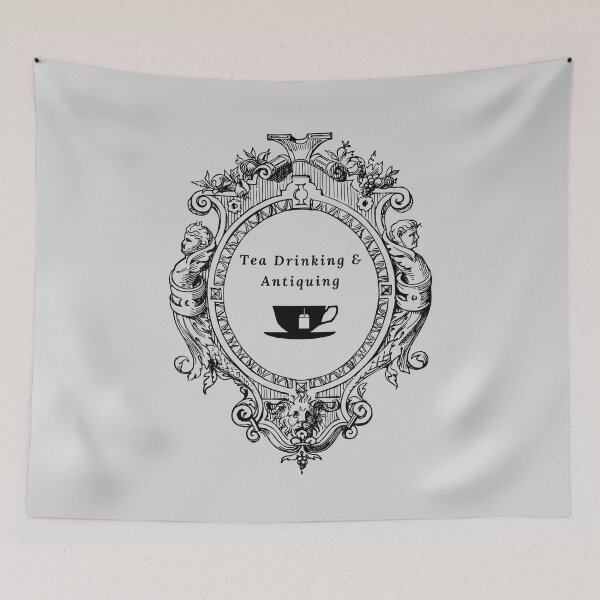 Item preview, Tea Drinking and Antiquing designed and sold by NineVi.
