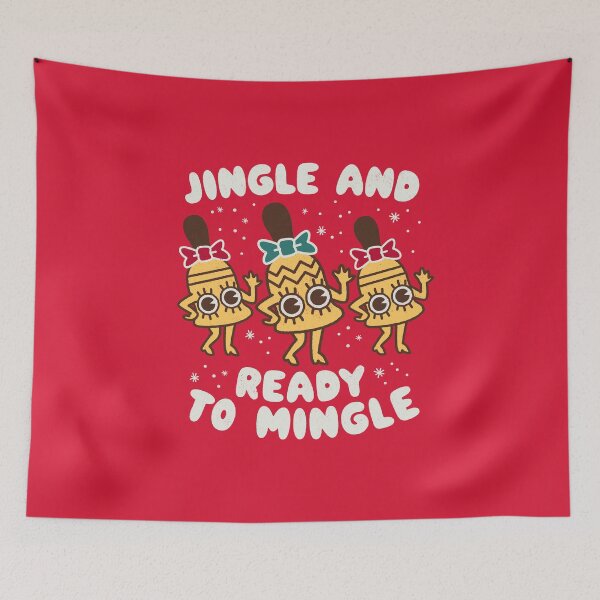 Item preview, Jingle and ready to mingle - Funny Saying Christmas Holidays Kawaii  designed and sold by WeirdPunderful.