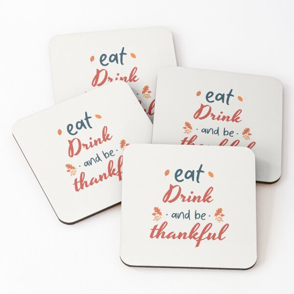 Item preview, Eat Drink And Be Thankful Thanksgiving Design For Grateful Food Lovers designed and sold by CandyDroidMerch.