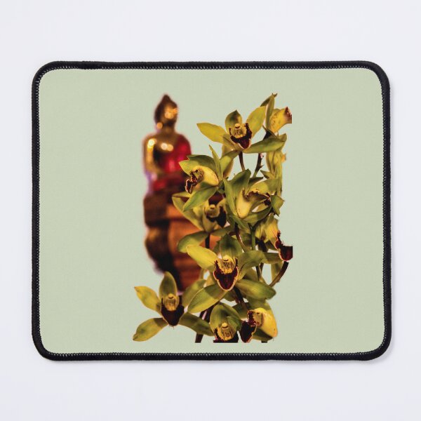 Item preview, Buddha and orchids designed and sold by indiafrankk.