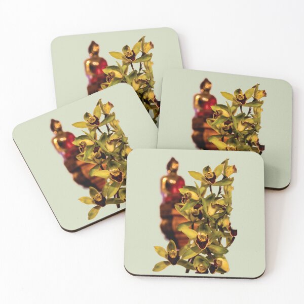 Item preview, Buddha and orchids designed and sold by indiafrankk.