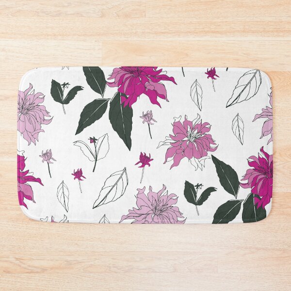 Item preview, Pink dahlia. Hand draw illustration designed and sold by HannaShvaikova.