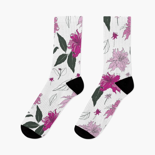 Item preview, Pink dahlia. Hand draw illustration designed and sold by HannaShvaikova.