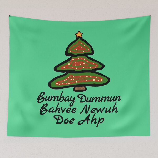 Item preview, Bumbay dummun bahvee newuh doe ahp! - Merry Christmas Eastern Shoshone Holiday designed and sold by MagicBoutique.