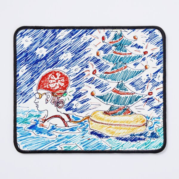 Item preview, Santa Splash swimming with your festive tree designed and sold by MTDART.