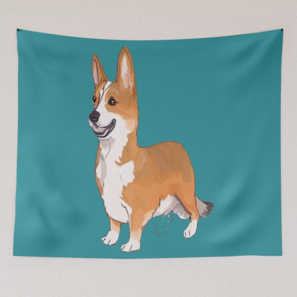 Artikelvorschau, Glücklicher Corgi entworfen und verkauft von ODINDISA.