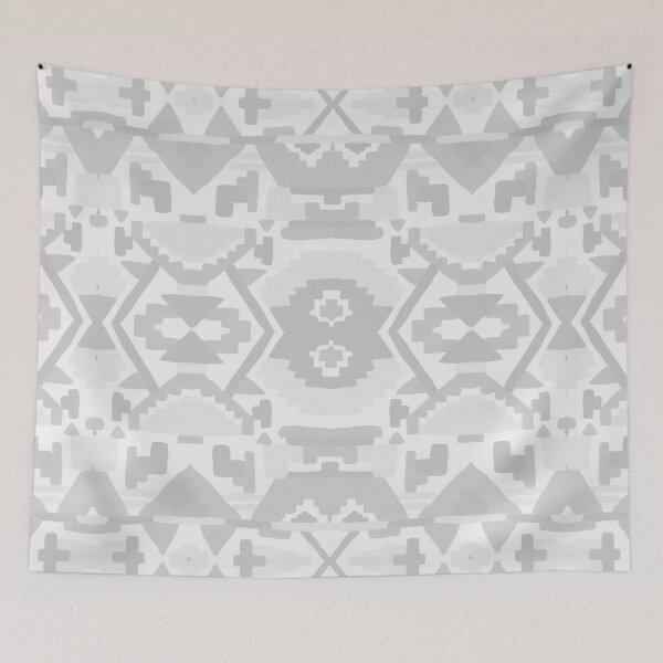 Item preview, Geometric Aztec in Soft Grey designed and sold by Amanda Laurel Atkins.