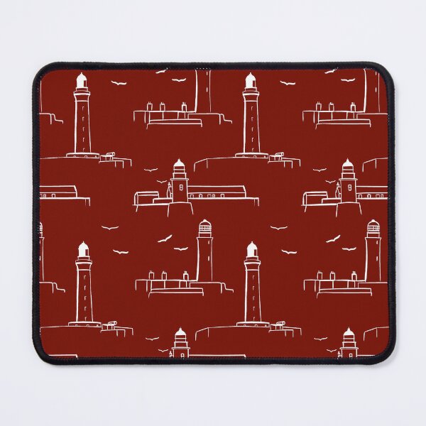 Item preview, Lighthouses Pattern Version 5 - White on Red designed and sold by seasprayart.