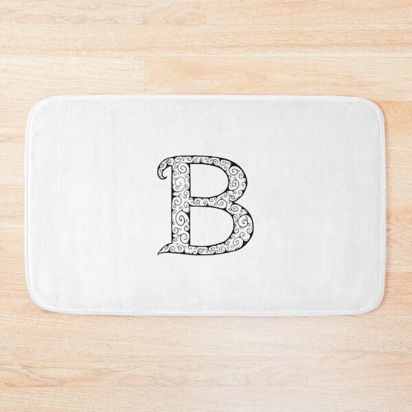 Item preview, Capital Letter B - line drawing spirals designed and sold by Krista Robertson.