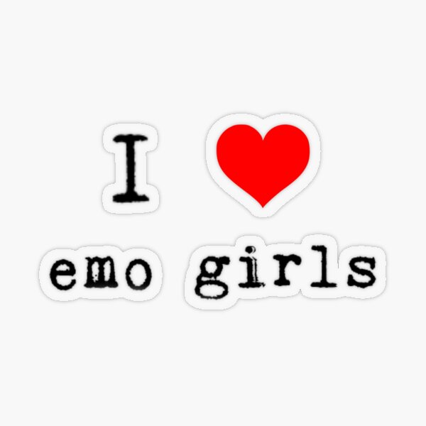 I Love Emo Girls Shirt I Heart Emo Girls Tshirt' Sticker