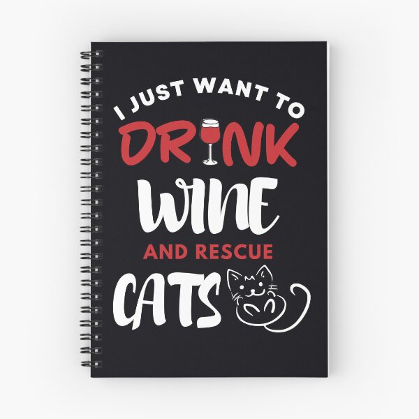 Item preview, I just want to drink wine and rescue cats designed and sold by BarbiePearl.