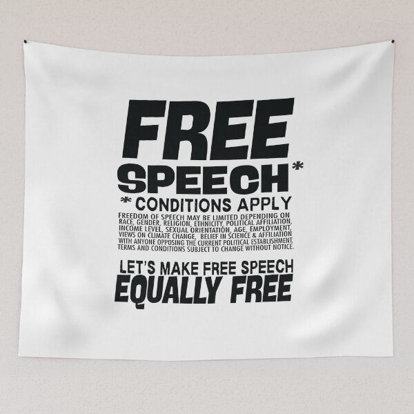 Item preview, Free Speech - Conditions Apply - Let's Make Free Speech Equally designed and sold by WordBubble.