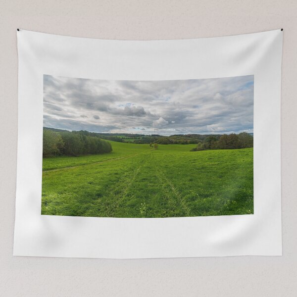 Item preview, early autumn countryside with meadows and forests designed and sold by honza28683.