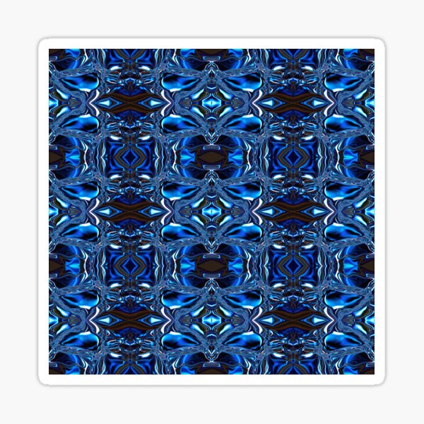 Vista previa del artículo con la obra «Geomtric Pattern of Blue and White Metal Waves», diseñado y vendido por mavicfe.