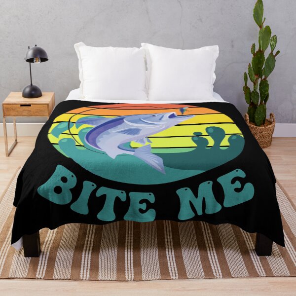 Item preview, Bite Me - Vintage Fishing Pun Fishing Lover Funny Fisherman designed and sold by TheInkElephant.