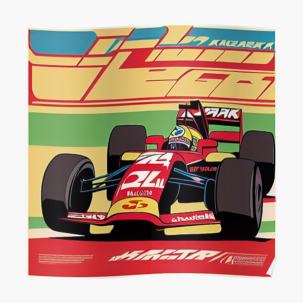 F1 Vintage Formel Eins Poster