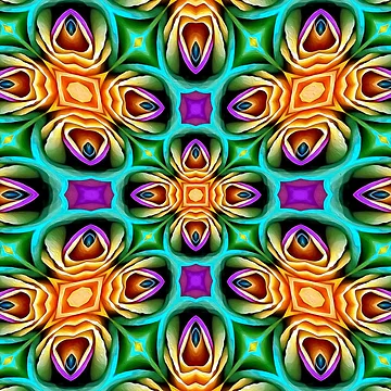 Artwork thumbnail, Unique Colorful Roses Pattern by Patternflower