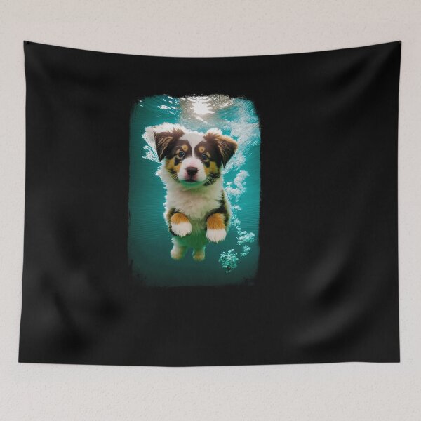 Item preview, Australian Shepherd Design - Dog Under Water designed and sold by theunknownart.