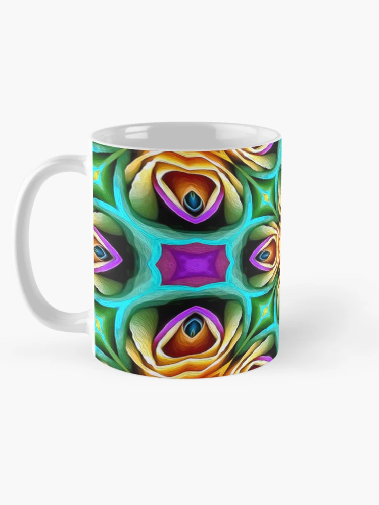 Thumbnail 5 of 6, Coffee Mug, Unique Colorful Roses Pattern designed and sold by Patternflower.