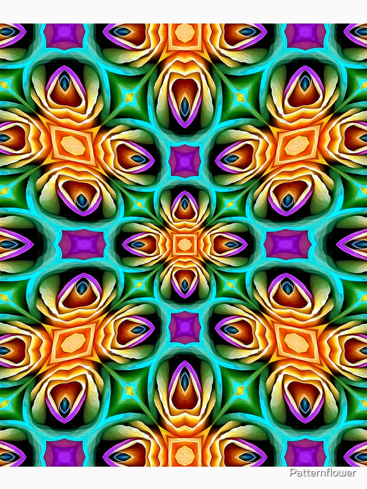 Thumbnail 4 of 4, Fitted T-Shirt, Unique Colorful Roses Pattern designed and sold by Patternflower.