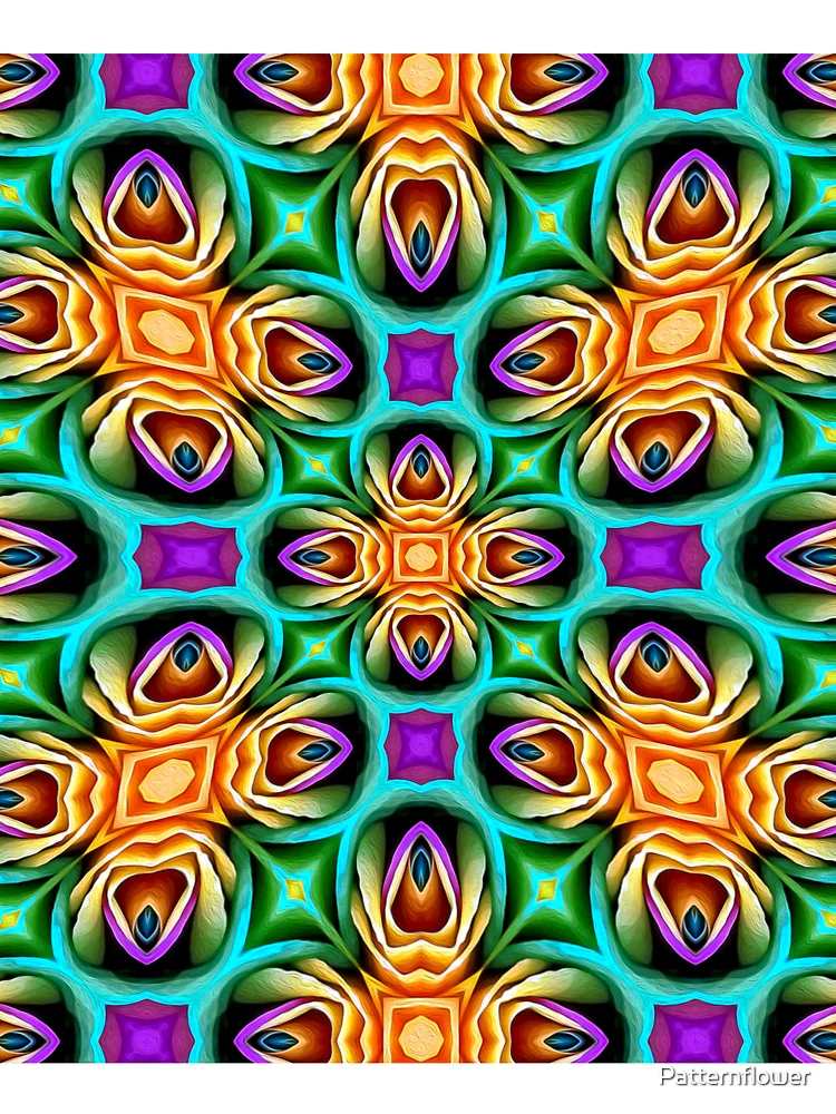 Thumbnail 4 of 4, Boxy T-Shirt, Unique Colorful Roses Pattern designed and sold by Patternflower.