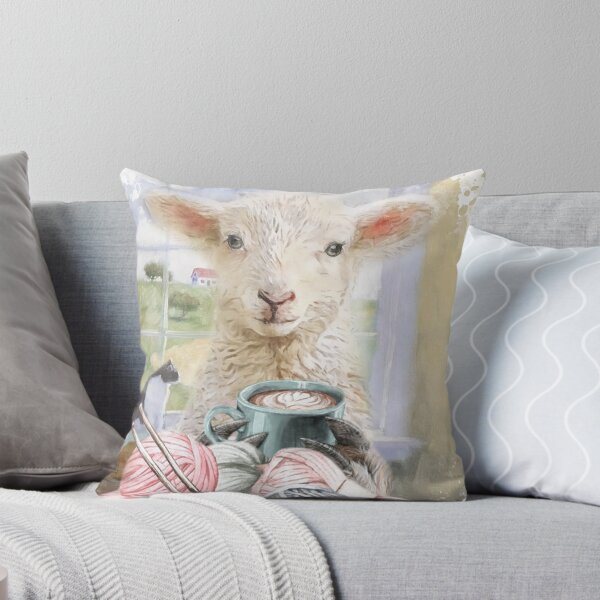 Artikelvorschau, Lamm, Schaf, Garn, Wolle, Stricken, Kaffee, Wollknäuel entworfen und verkauft von MammuArt.