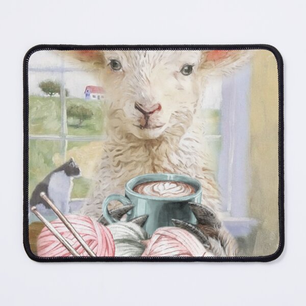 Item preview, Lamb, Sheep, Yarn, Wool, Knitting, Coffe, Yarn Ball designed and sold by MammuArt.