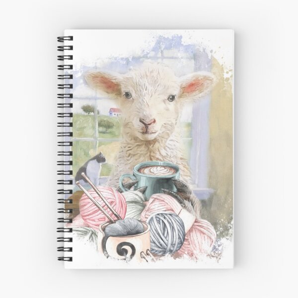 Item preview, Lamb, Sheep, Yarn, Wool, Knitting, Coffe, Yarn Ball designed and sold by MammuArt.